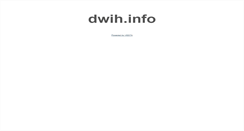 Desktop Screenshot of dwih.info